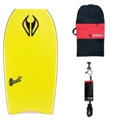 Pack Bodyboard NMD ELEMENT PE+WRIST LEASH+BASIC COVER 41 - Yellow